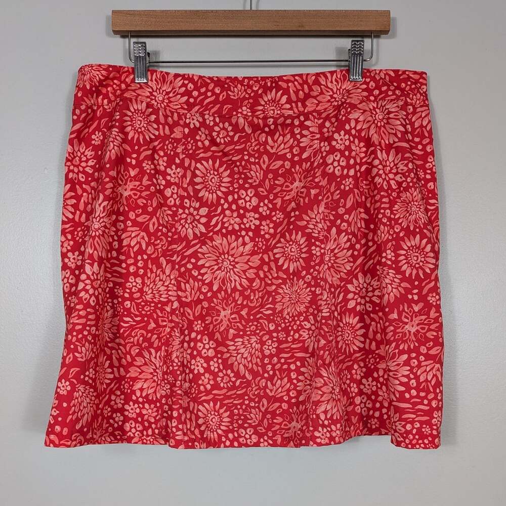 Rip Skirt Hawaii Mini Skirt XL Pink Coral Floral Length 1 Travel Tropical Beach